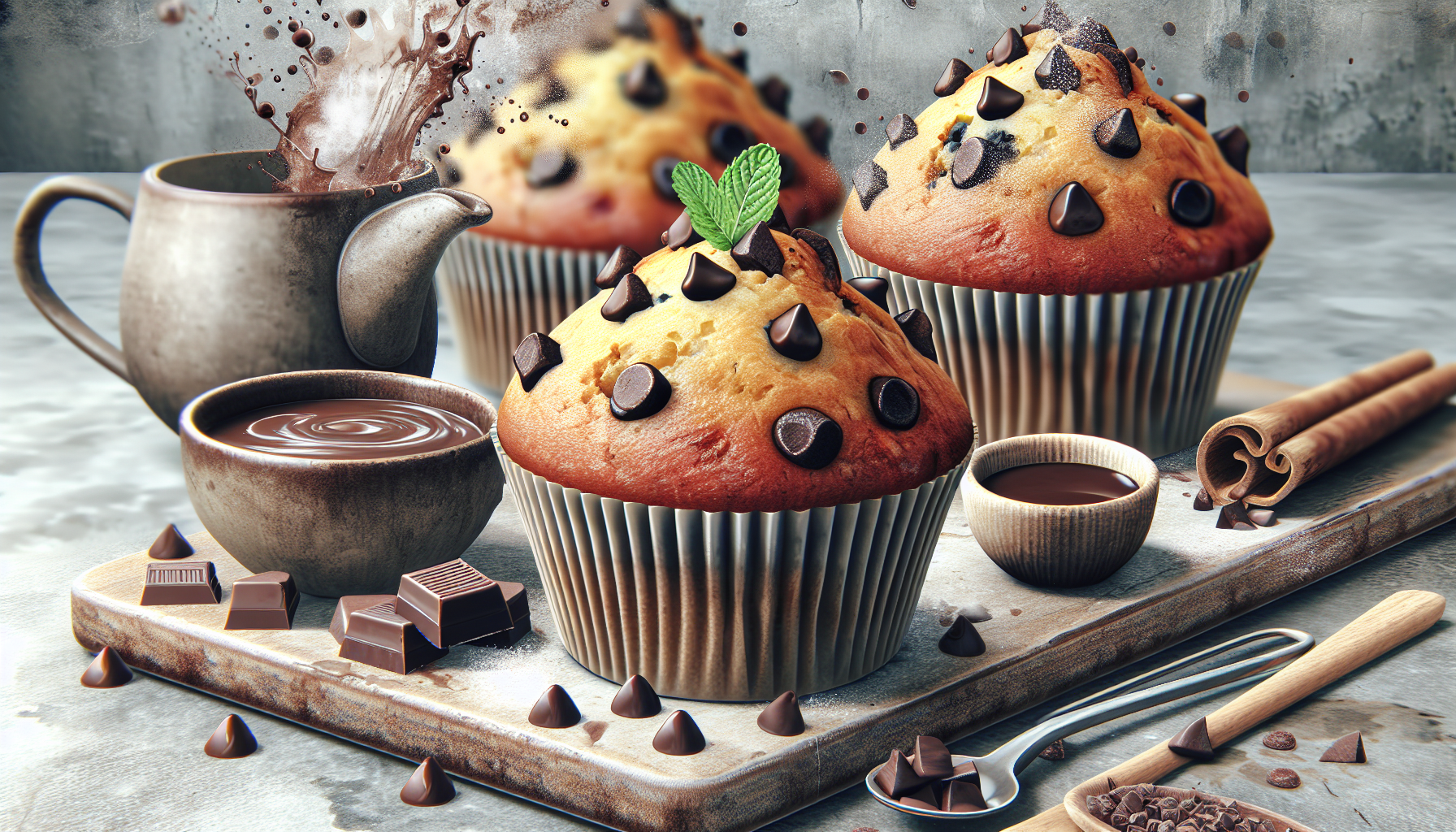 muffin con gocce di cioccolato